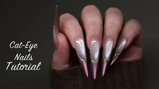 Thumbnail: ✨Holo Cat Eye Nails ASMR | Step-by-Step Nail Art Tutorial | Mesmerizing & Satisfying | Ep.48