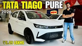 Thumbnail: Tata Tiago Pure Variant 2026 Detailed Review ✅ Tiago Pure Model New On Road Price & Features 🔥