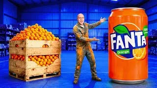 Thumbnail: I MADE A GIANT FANTA FROM 1 TON OF ORANGES!!!