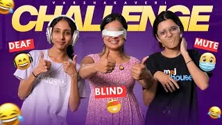 Thumbnail: Blind deaf mute challenge 🍄🤣 #varshakaveri #challenge 