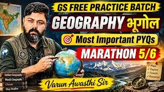 Thumbnail: 🌍 COMPLETE GEOGRAPHY – MOST IMPORTANT MCQs By Varun Awasthi Sir