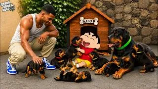 Thumbnail: Franklin & Shinchan Found Chop Puppies Inside His Secret Base in GTA 5