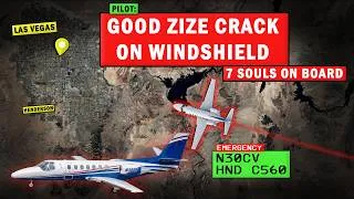 Thumbnail: Citation N30CV CRACKED WINDSHIELD | Emergency Lands at Henderson, NV