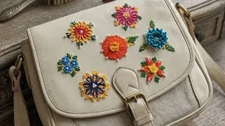 Thumbnail: #Easy flower designs for saree, kurthi and bag#handembroidery #flower embroidery 