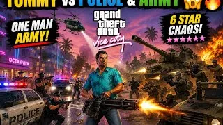 Thumbnail: Bonus Thumbnail Text: “TOMMY vs POLICE & ARMY 😱🔥” “ONE MAN ARMY!” “6 STAR CHAOS!” #gta #policevsarmy