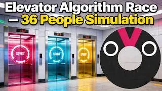 Thumbnail: Elevator Algorithm Race — 36-Person Simulation