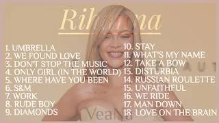 Thumbnail: Rihanna (with TIMESTAMPS) MIX - HITS playlist by VeaNa