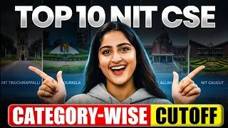 Thumbnail: 😱 Top 10 NIT CSE Cutoff (Category Wise) 2026 | JEE Marks vs Colleges | Diksha mam