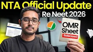 Thumbnail: 🚨 BREAKING: RE-NEET 2026 OMR Sheet OUT! 😱 NTA Official Update | Check Now
