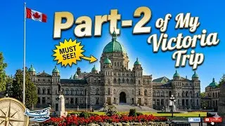 Thumbnail: Victoria Trip Part 2 🇨🇦 | Must-See Places in Victoria, BC | Beautiful Views&Travel Vlog #teluguvlogs