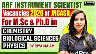 Thumbnail: 🔥 JNCASR Instrument Scientist Vacancy 2026 | MSc & PhD Chemistry, Physics & Biological Sciences