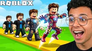Thumbnail: I BECAME EVERY SUPERHERO in this +1 Speed Superhero Roblox Game😱