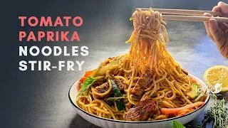 Thumbnail: This Paprika Tomato Stir-Fried Noodle Dish Hits Different | Easy Vegan Dinner