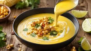 Thumbnail: Creamy Vegan Corn Soup with Coconut Milk, This Topping Will Surprise Everyone!
