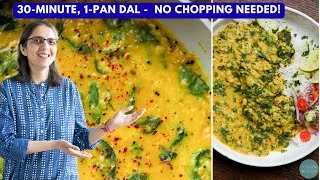 Thumbnail: The No Chop 1 Pot Cheap Dinner I can’t stop making! Golden Red Lentil Spinach Dal 