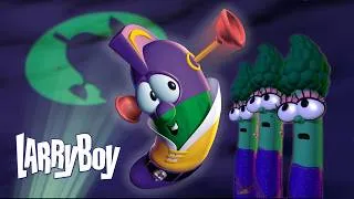 Thumbnail: Who Do They Call When Bumblyburg's In Trouble? LarryBoy! 🥒 VeggieTales Music Video 💥
