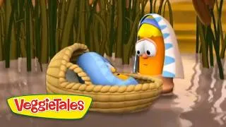 Thumbnail: God's Plan for Baby Moses 🌊 Babysitter in Denile | VeggieTales Bible Story