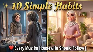 Thumbnail: 10 Simple Habits Every Muslim Housewife Should Follow | Islamic Self-Care & Motivation ❤️