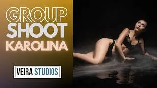 Thumbnail: Behind the scenes of a watery group photo shoot with Karolina