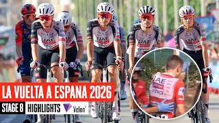 Thumbnail: Tadej’s La Vuelta ends in heartbreak 😥 La Vuelta a España 2026 Stage 8 Highlights