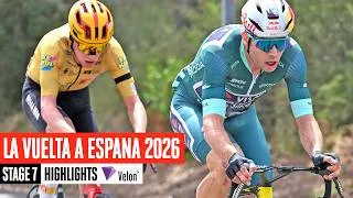 Thumbnail: Wout van Aert vs Uno-X breakaway battle 😲 La Vuelta a España 2026 Stage 7 Highlights