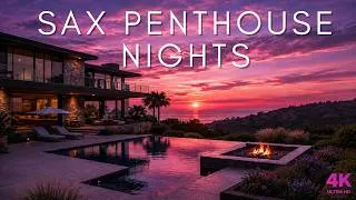 Thumbnail: Velvet Sax Penthouse 2026 🎷 Luxury Deep House Night Mix • 4K UHD