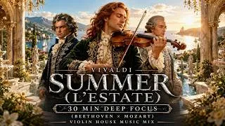 Thumbnail: Vivaldi (Beethoven x Mozart) Violin House Music Mix –Summer (L'Estate) Reimagined | 30Min Deep Focus