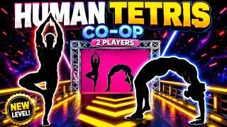Thumbnail: HUMAN TETRIS CO-OP | 🔥Top Quality Immersive Interactive Warm Up | 2 Players Challenge | Full Body 4K
