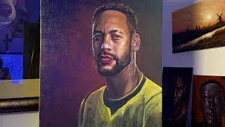 Thumbnail: Neymar Oil painting TIME-LAPSE/ portrait 