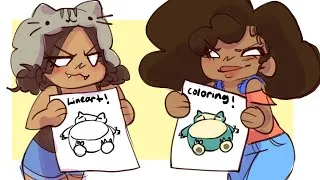 Thumbnail: 2 ARTISTS, ONE LINEART COLLAB EITH @peachespallet 