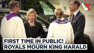 Thumbnail: King Haakon, Queen Sonja Attend Sunday Service | Norway's Royals Unite After Harald's Death | VERTEX