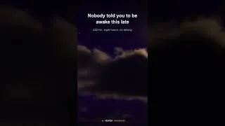Thumbnail: Nobody told you to be awake this late | 432 Hz #Shorts