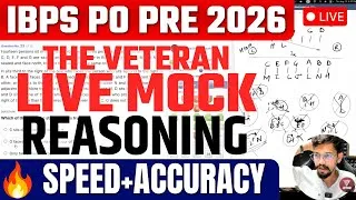 Thumbnail: 🔥Reasoning Live Mock Attempting | IBPS PO Prelims 2026 | Smart Approaches | Yashraj Sir 