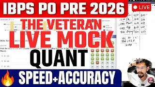 Thumbnail: 💌 Live Veteran Mock IBPS PO Prelims   Quant   Learn the Smartest Approach   Yashraj Sir   Veteran