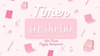 Thumbnail: 1 Hour Timer | Pink Back to School | Studying | with Music, Aesthetic Moving Background ✏️🩷
