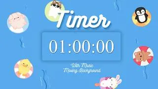 Thumbnail: ☀️ 1 Hour Summer Timer | with Music & Animated Background