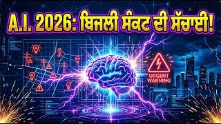 Thumbnail: A.I. 2026 ਦੀ ਹੁਸ਼ਿਆਰੀ ਅਤੇ ਬਿਜਲੀ ਸੰਕਟ | ਭਵਿੱਖ ਦਾ ਖਤਰਾ ਜਾਂ ਮੌਕਾ?