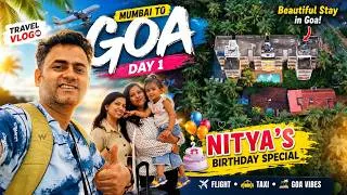 Thumbnail: Goa Vlog Day 1 🌴 | Flight, Airport Lounge, Beautiful Stay & Birthday Surprise 🎂