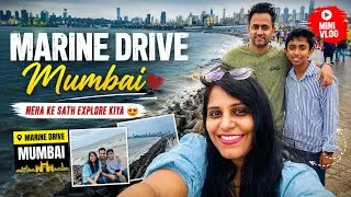 Thumbnail: Marine Drive Mumbai Monsoon Magic 🌧️ | Mini Vlog With Neha ❤️