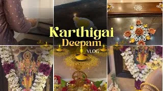 Thumbnail: Karthigai Deepam VLOG 🪔| Revealing My Pooja Room & விளக்கு Collections🥹✨🙏 | Vibe With Js