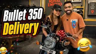 Thumbnail: Bullet Bike Leli ? 😂🏍️ | Taking Delivery Of Royal Enfield Bullet 350