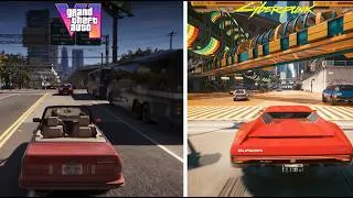 Thumbnail: GTA 6 Extended Look vs Cyberpunk 2077 — The Graphics Comparison