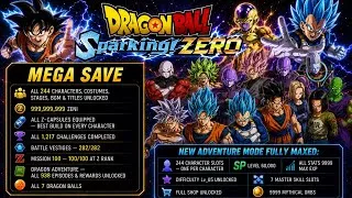 Thumbnail: Dragon Ball: Sparking! ZERO MEGA SAVE | EVERYTHING UNLOCKED! 244 Characters, Max Zeni & More