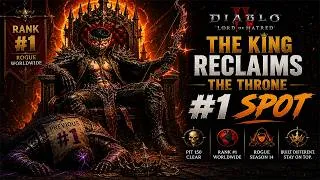 Thumbnail: 👑 The King Reclaims the #1 Throne! 🏆 Diablo 4 Season 14 - Rogue Cold Imbue