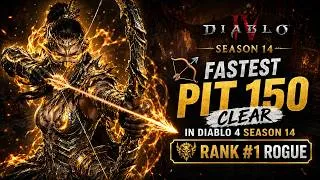 Thumbnail: 🏹 Diablo 4 Season 14 Rogue Clears Pit 150 | Build & Gear USA Version