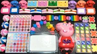 Thumbnail: RELAXING WITH PEPPA PIG VS PIPING BAGS ! Mixing MAKEUP, CLAY & Glitter into GLOSSY Slime !!!