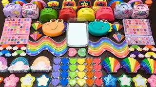 Thumbnail: RELAXING WITH COLORFUL VS RAINBOW SLIME ! Mixing MAKEUP, CLAY & Glitter into GLOSSY Slime !!!