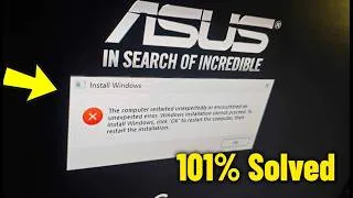 Thumbnail: Fix “The computer restarted unexpectedly or encountered an ... error” on ASUS | Windows 11/10/8/7 ✅