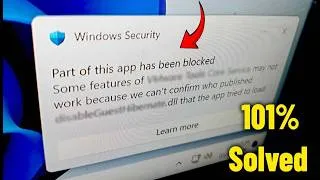 Thumbnail: How to Fix “Part of this app has been blocked” Error in Windows 11 (Smart App Control Bypass) ✅