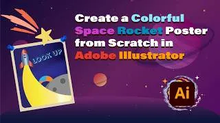 Thumbnail: How to Create a Vintage Space Poster in Adobe Illustrator